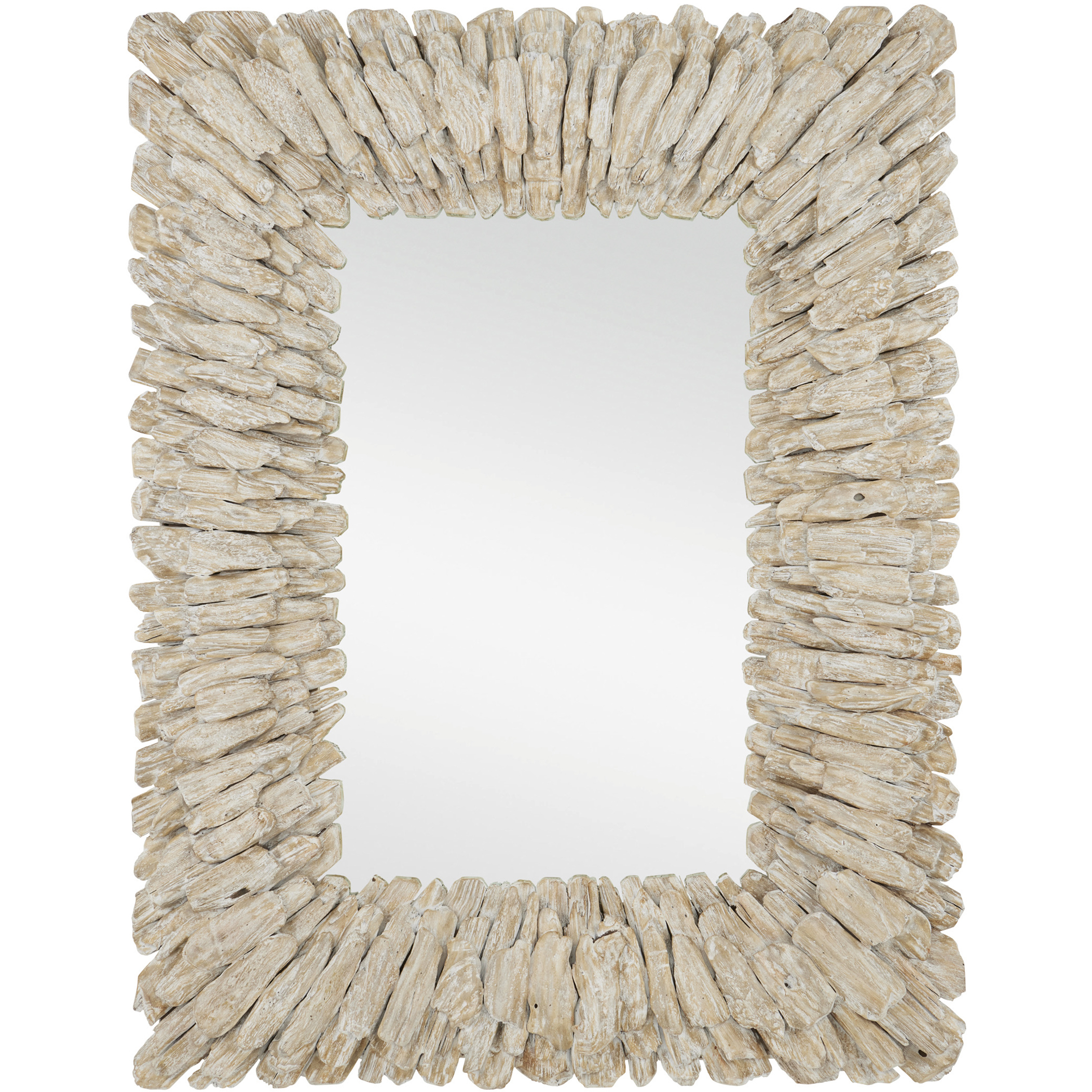Beachhead 51 X 40 inch Whitewashed Driftwood Mirror