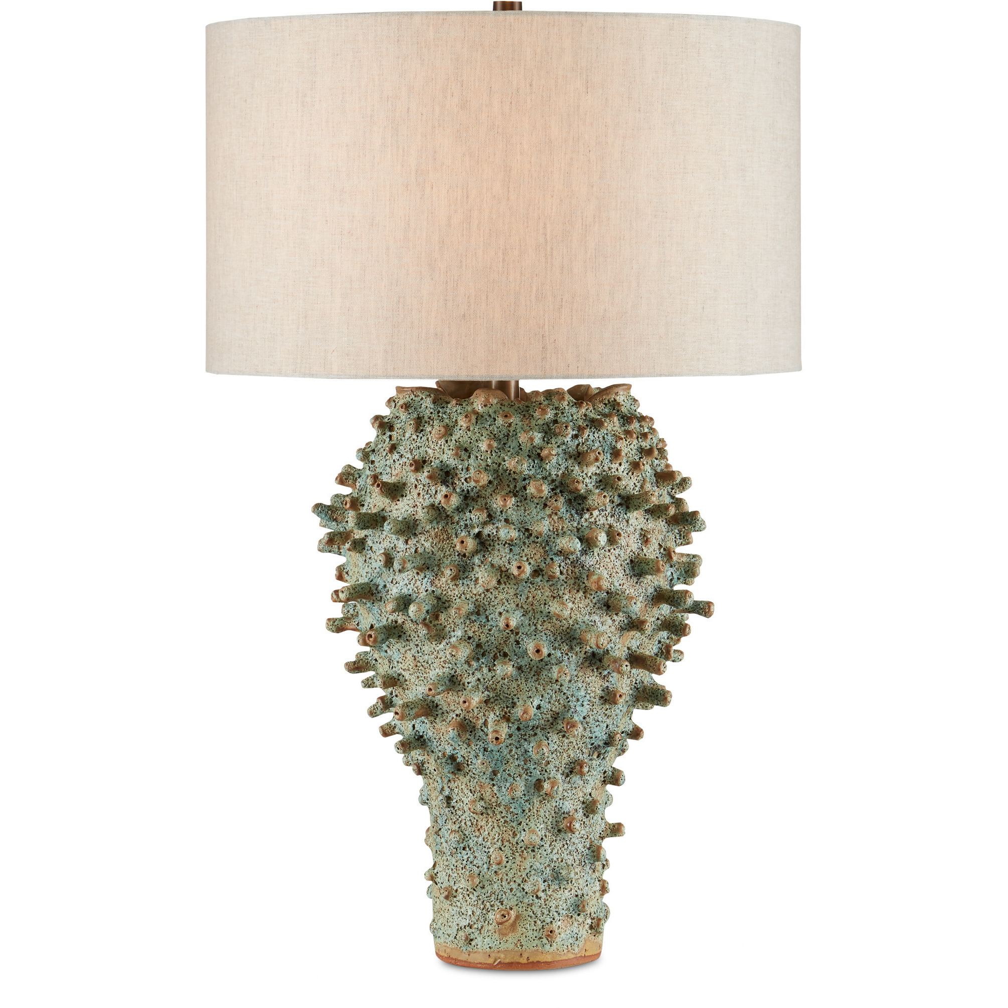 Sea Urchin 30.25 inch 150 watt Green Table Lamp Portable Light