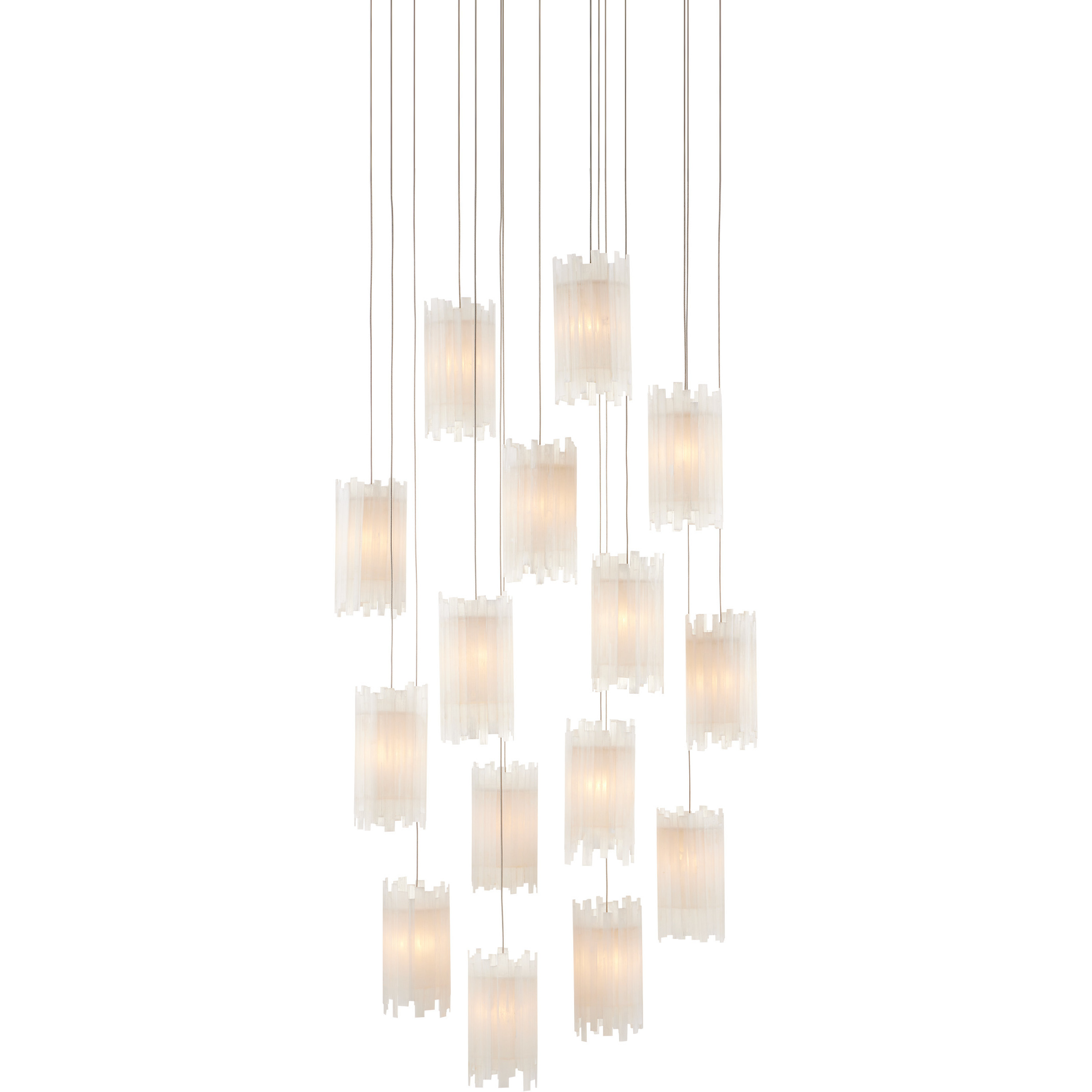 Escenia 15 Light 23 inch Silver Multi-Drop Pendant Ceiling Light