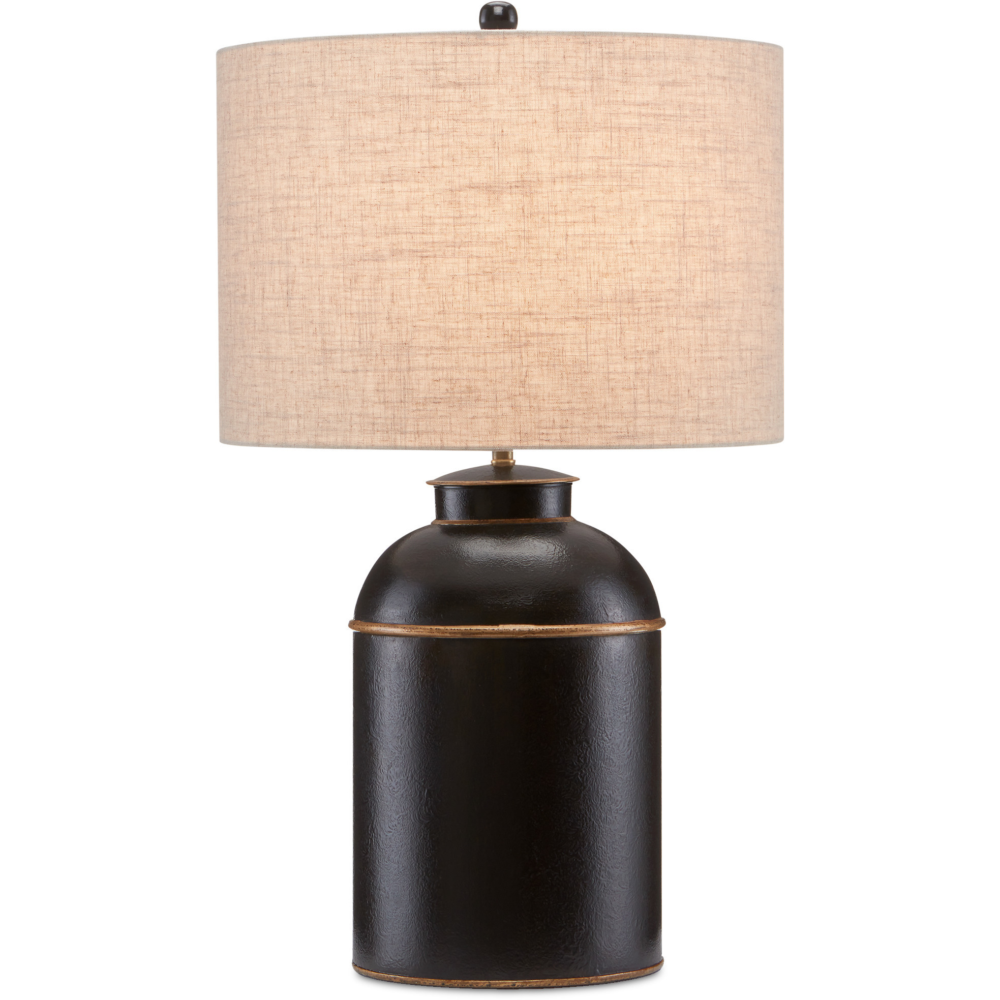 London 27.5 inch 150 watt Black and Gold Table Lamp Portable Light