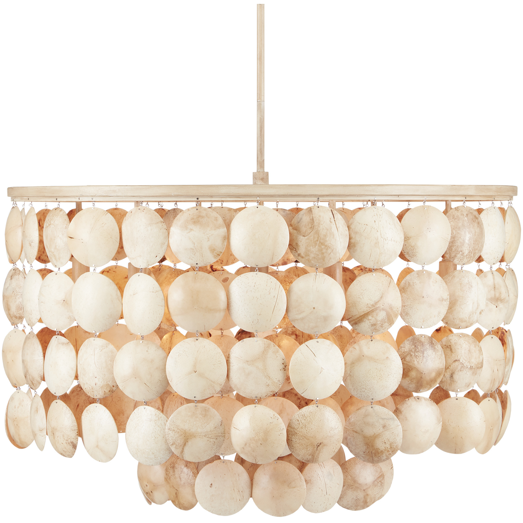 Buko 6 Light 31.5 inch Coco Cream Chandelier Ceiling Light