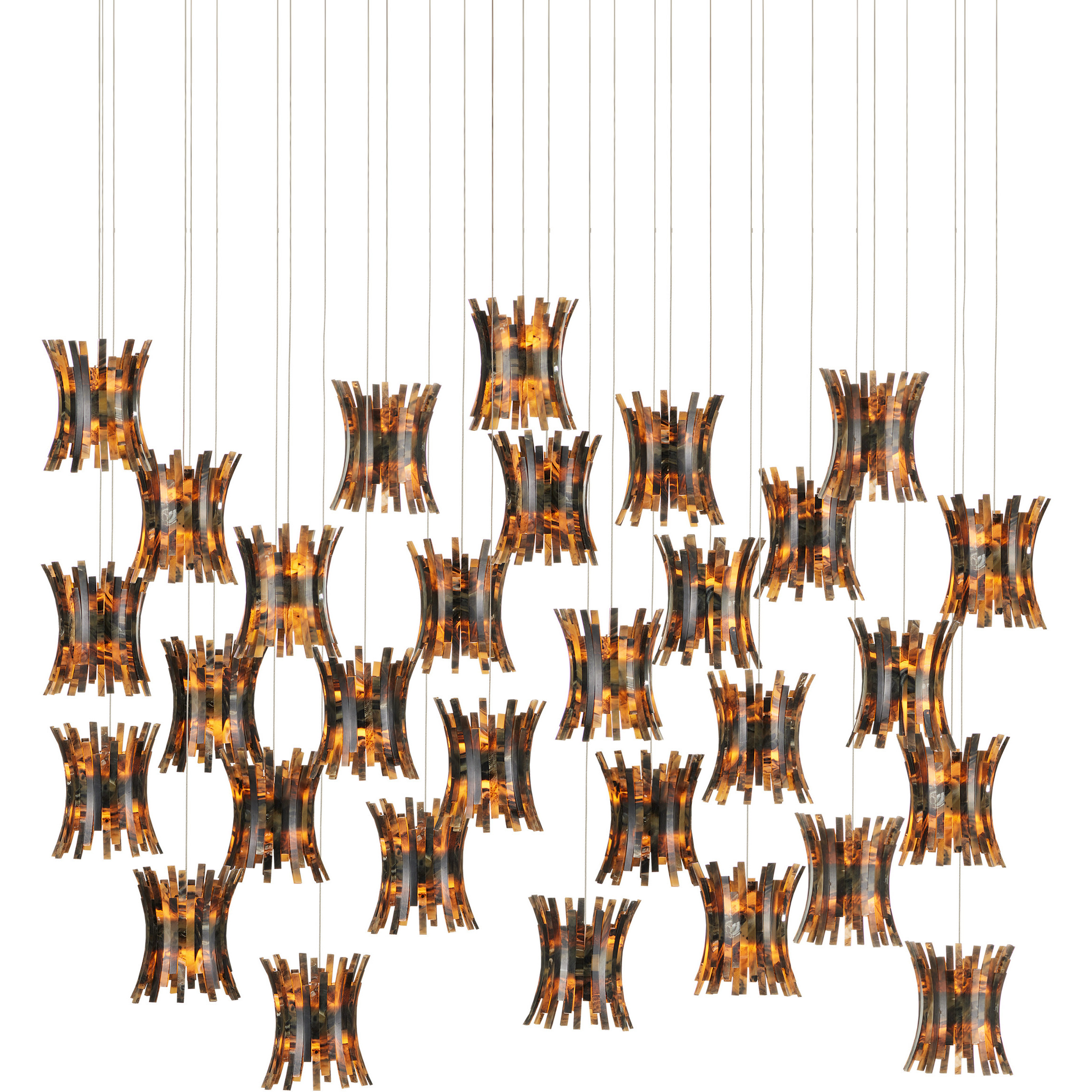 Alsop 30 Light 54 inch Silver Multi-Drop Pendant Ceiling Light